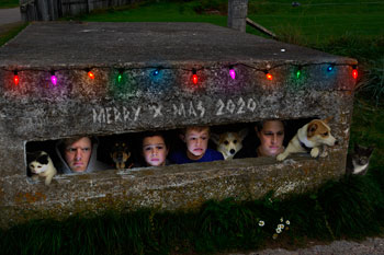 The Marshes hunkering down in a bunker with Christmas lights